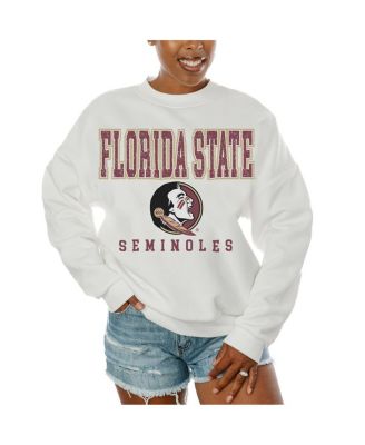 Gameday Couture - Women's White Florida State Seminoles Freestyle Fleece Pullover Sweatshirt
