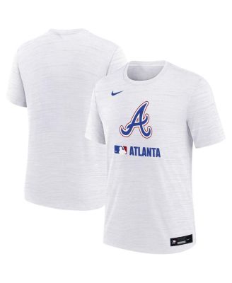 Nike - Big Boys and Girls White Atlanta Braves Authentic Collection City Connect Velocity Performance T-Shirt