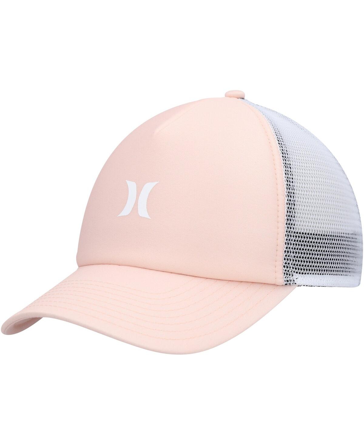 Women's Pink/White Icon Trucker Snapback Hat - Pink, White