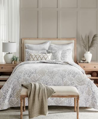 English Forest Crewel Stitch Decorative Pillow, 12" x 24"