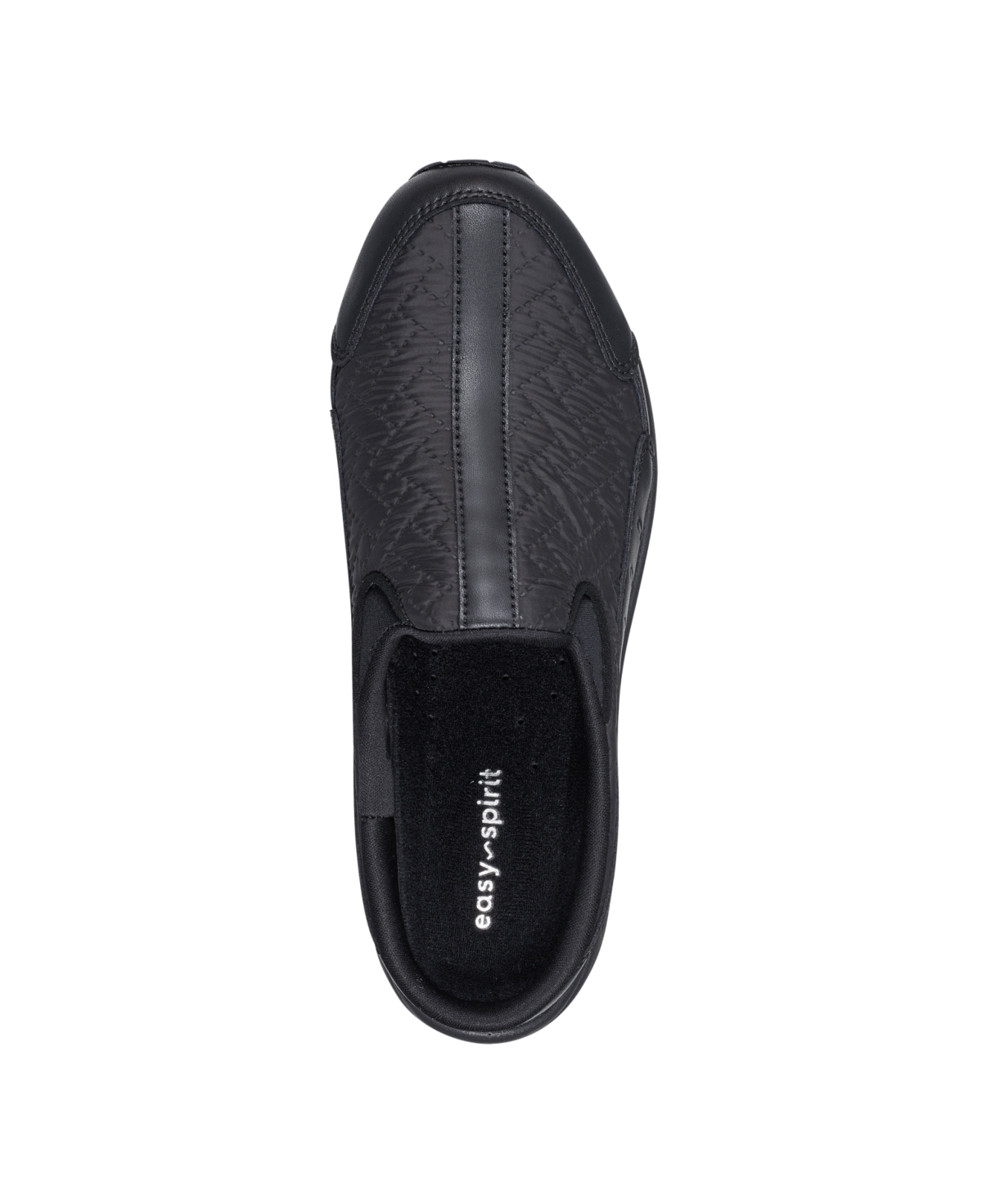 Shop Easy Spirit Women's Travel Time Slip-on Walking Mules In Black Quilt