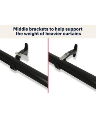 Wrap Around Room Darkening Grommet Curtain Rod - Adjustable Telescoping - Sturdy Rustproof Pipe 1" Diameter for Heavier Blackout Drapes