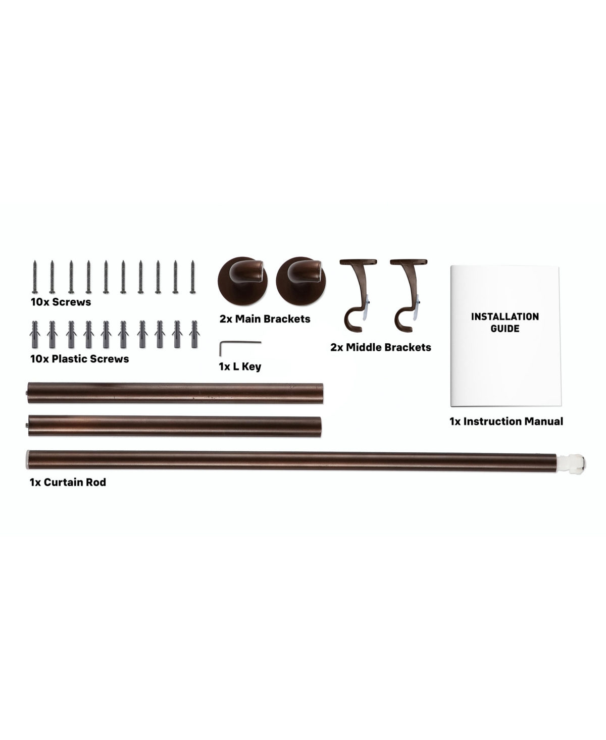 Hlc.me Wrap Around Room Darkening Grommet Curtain Rod