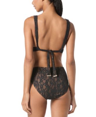 Michael Kors Michael  Lace Tie Back Top
