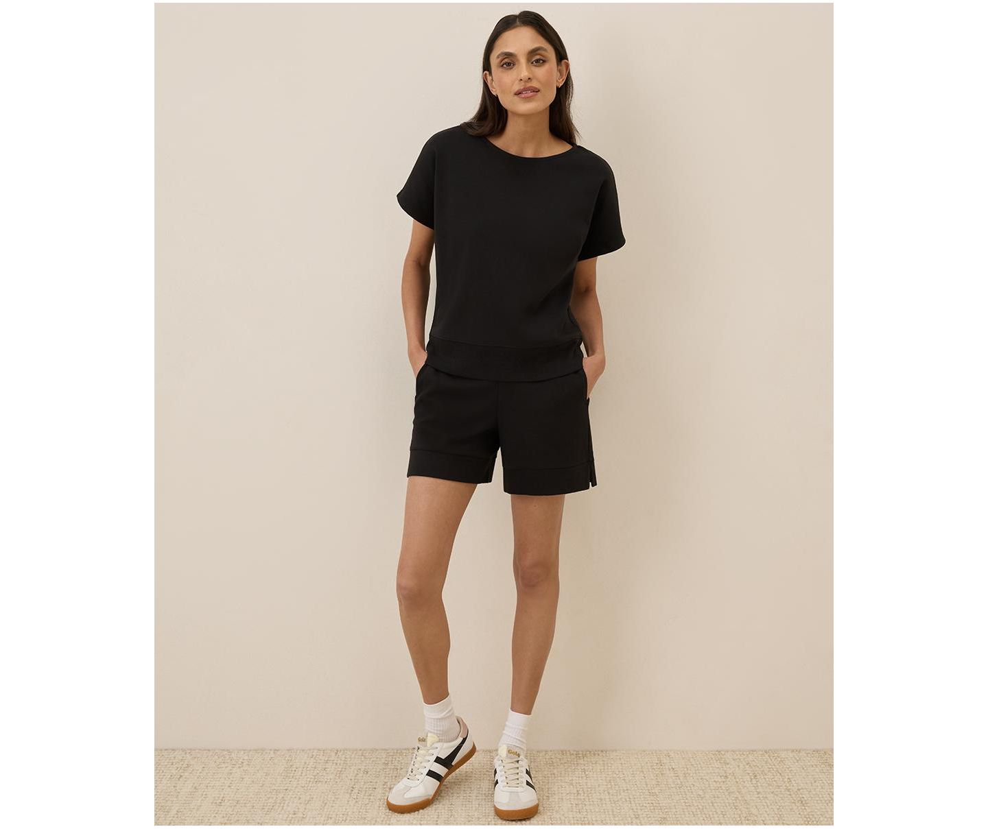 Женские шорты Pact Organic Cotton Airplane Pull On Short, цвет: Чёрный — фото 2