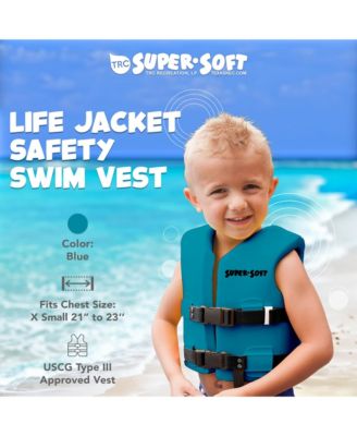 Super Soft Child Life Jacket Swim Vest, X Small, Marina Blue
