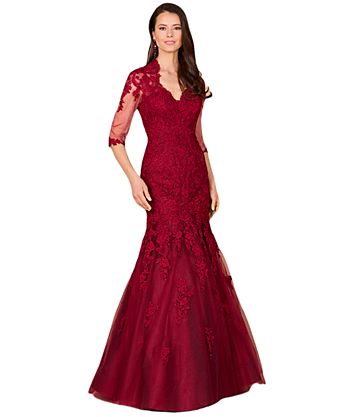 plus size red long dress Plus Size Red Off Shoulder Ruffled Organza Trumpet Prom Wedding Dress