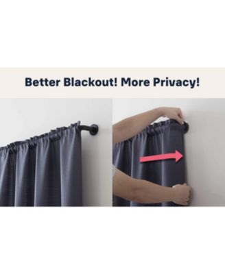 Adjustable Wrap-Around Room Darkening 1" Diameter Curtain Rod with Grommet Design