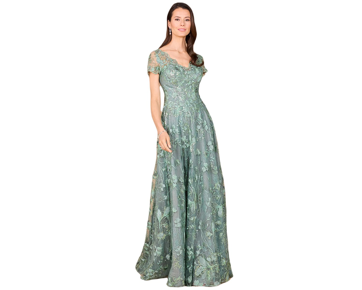 Women's Tonal Lace Ballgown