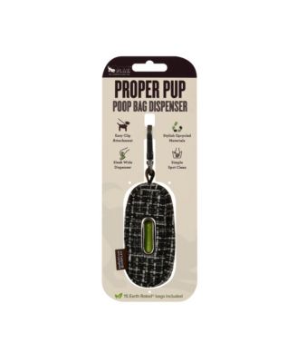 Proper Pup Poop Bag Dispenser: Houndstooth - Black/Gray