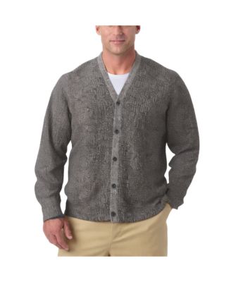 Big & Tall Shaker Knit V-Neck Cardigan Sweater
