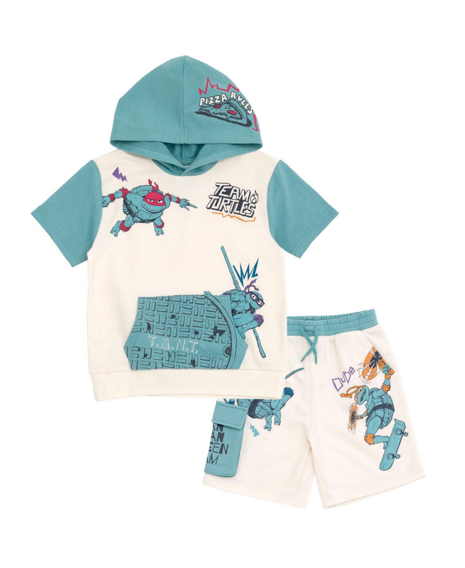 Little Boys French Terry Pullover Hoodie and Shorts Outfit Set