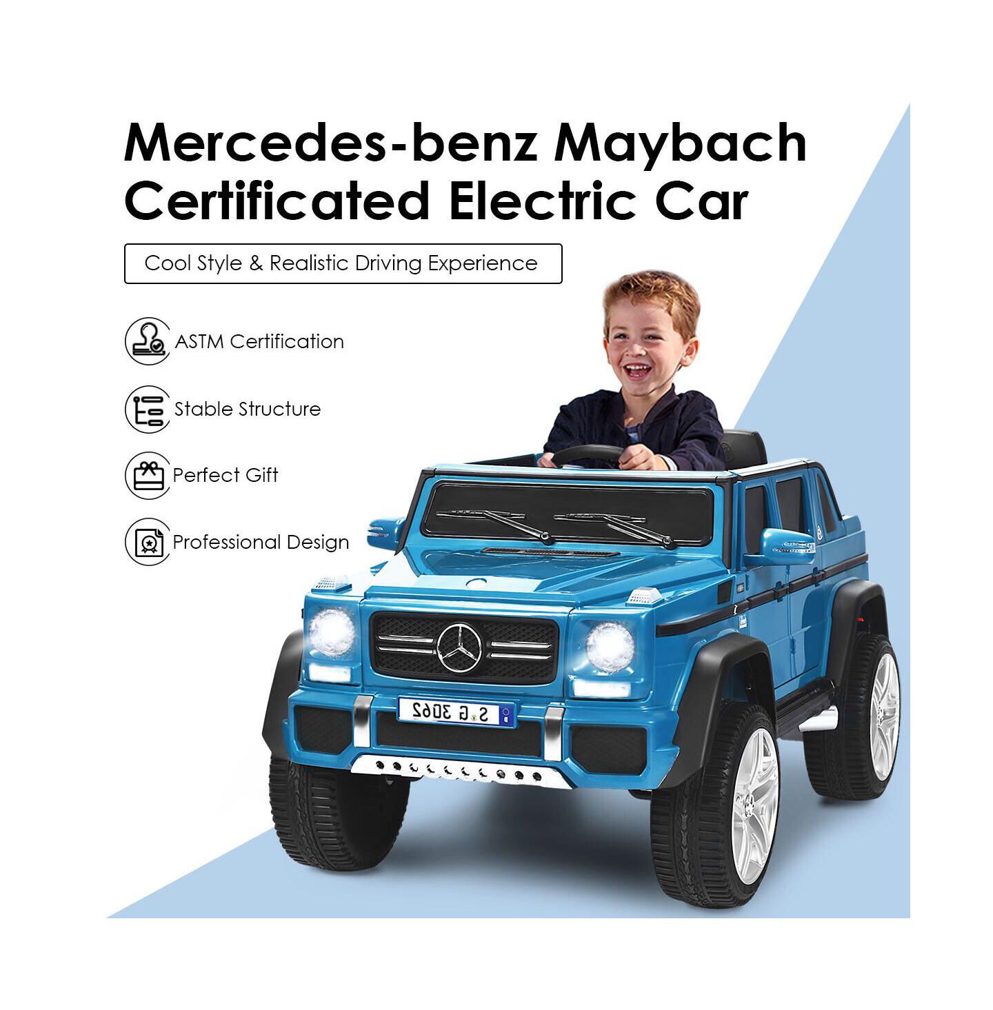 Детская игрушка HONGGE Licensed Mercedes-Benz Maybach 12V Powered Ride-On Car, 45"L x 27"W x 22.5"H, Ages 3+, цвет: Тёмно-синий — фото 8