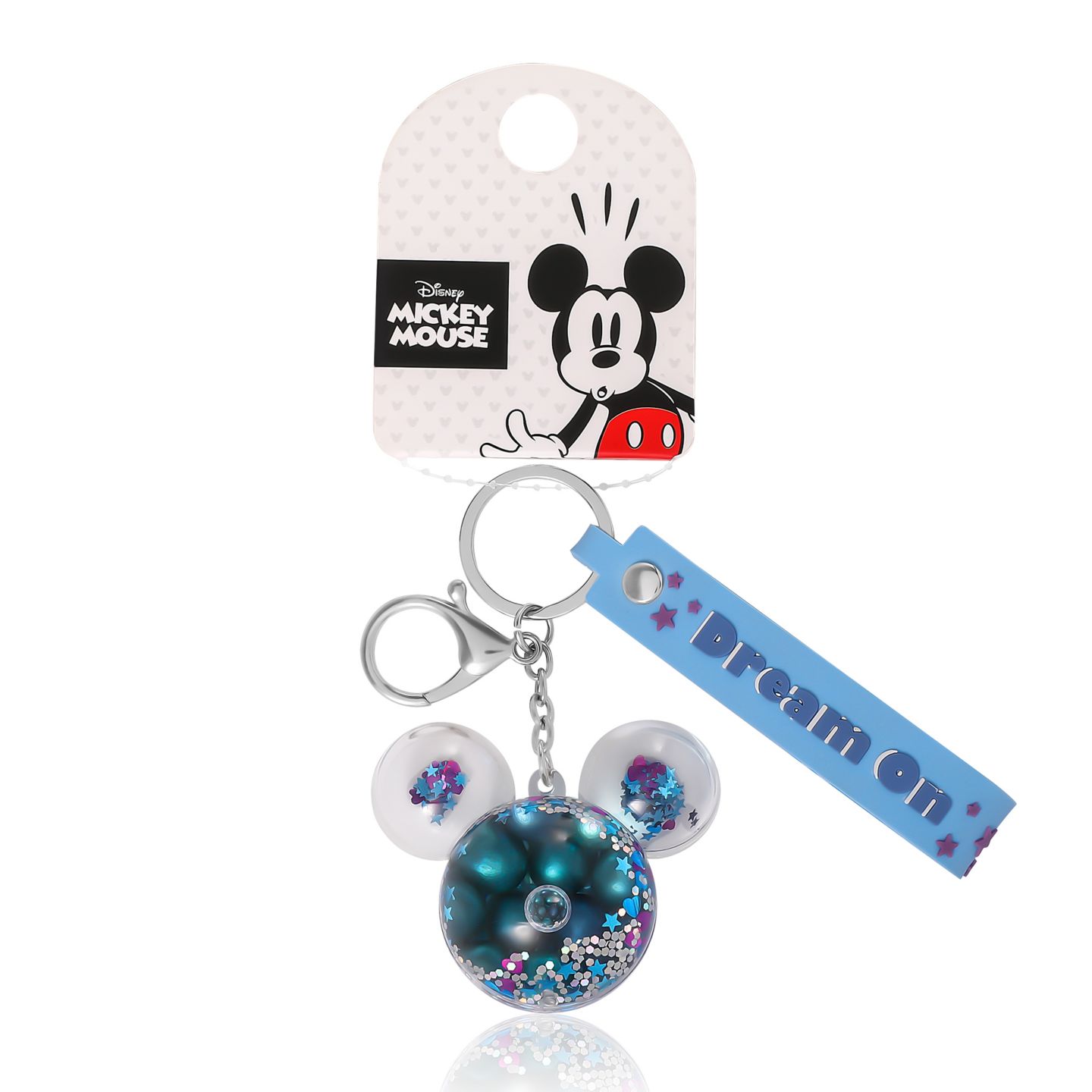Брелок Disney Mickey Mouse Shaped Blue Liquid Keychain — фото 7