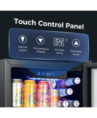 1.3 Cu Ft Mini Beverage Fridge — 12-Bottle & 48-Can Cooler, Glass Door, Digital Temp Control — Compact Drink Cooler for Home, Office, Bar