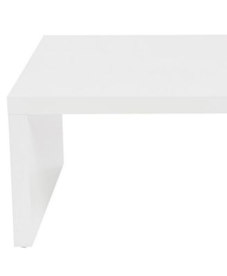 Minimalist Wood Sled Coffee Table – Contemporary Look