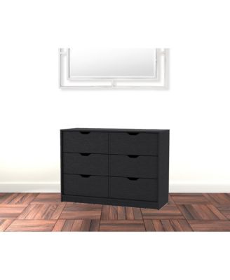 Manufactured Wood 6-Drawer Dresser – Minimalist Design
