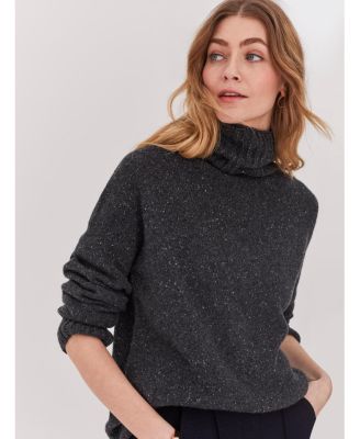 Women's Cashmere And Merino Roll Neck Sweater