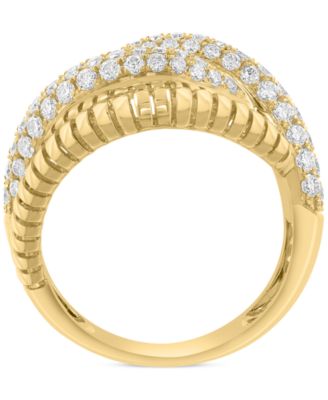 EFFY&reg; Diamond Crossover Statement Ring (1-1/10 ct. t.w.) in 14k Gold