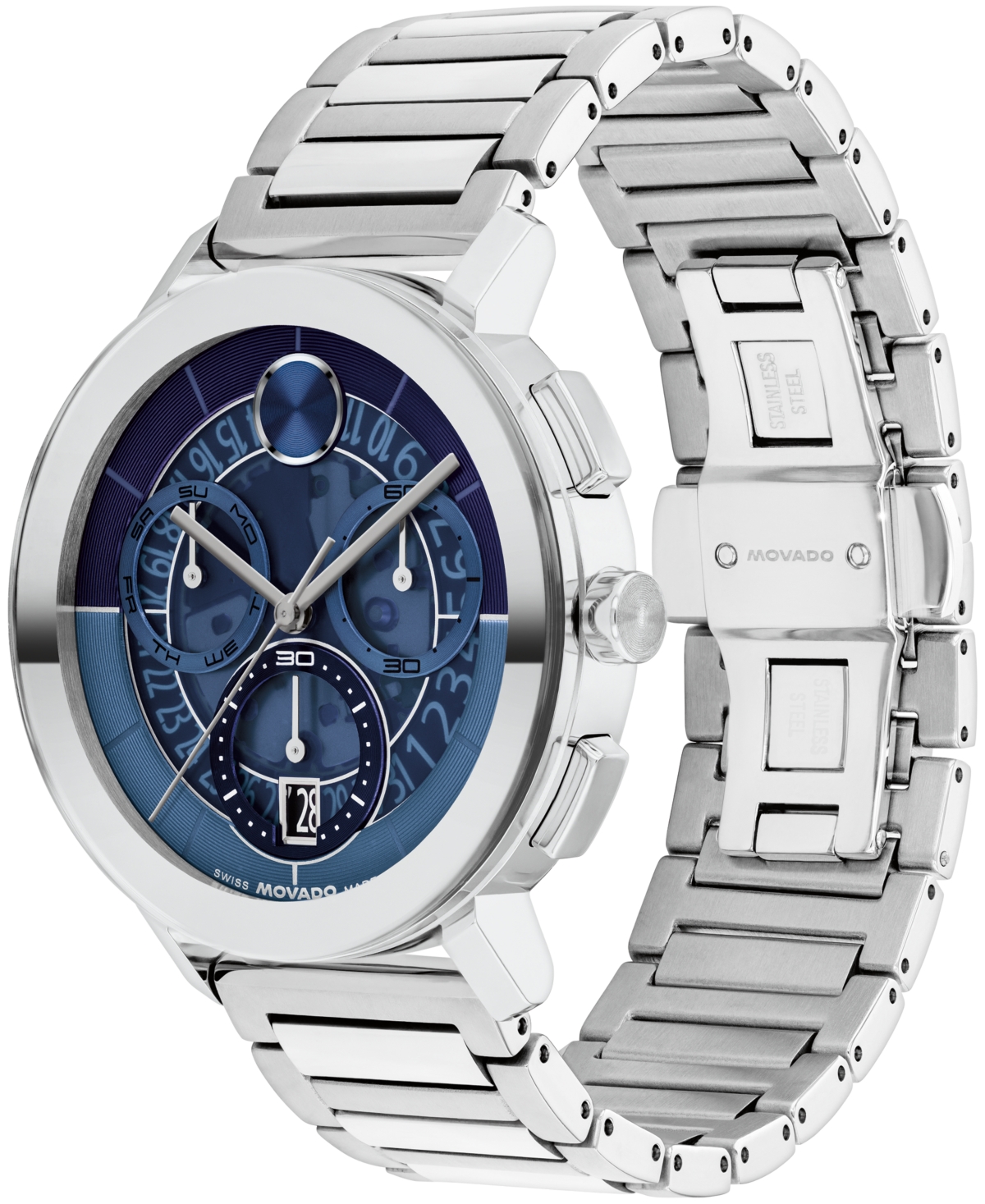 Movado 'series 800' Chronograph Bracelet Watch, 42mm In Silver-tone