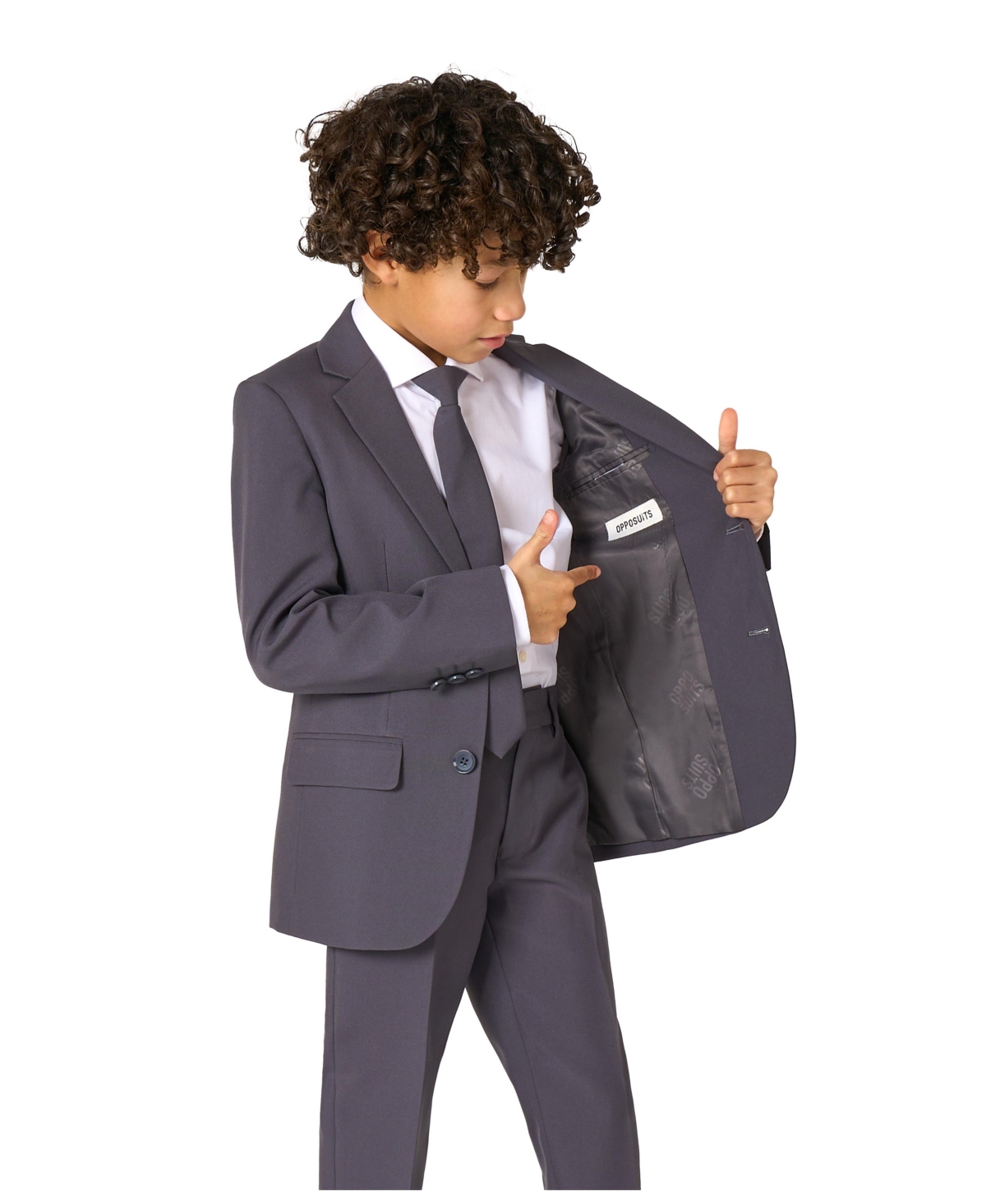 Opposuits Little And Big Boys Crafted Attire Suit In Gray