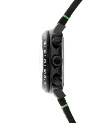 Men's Hull Chronograph Black Leather Strap Watch, 42mm