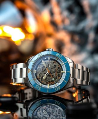 Men's Croft 42 Skeleton Automatic Solid Stainless Steel Bracelet Watch, 42mm