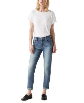 Levi's - New Boyfriend Distressed Tapered-Leg Jeans