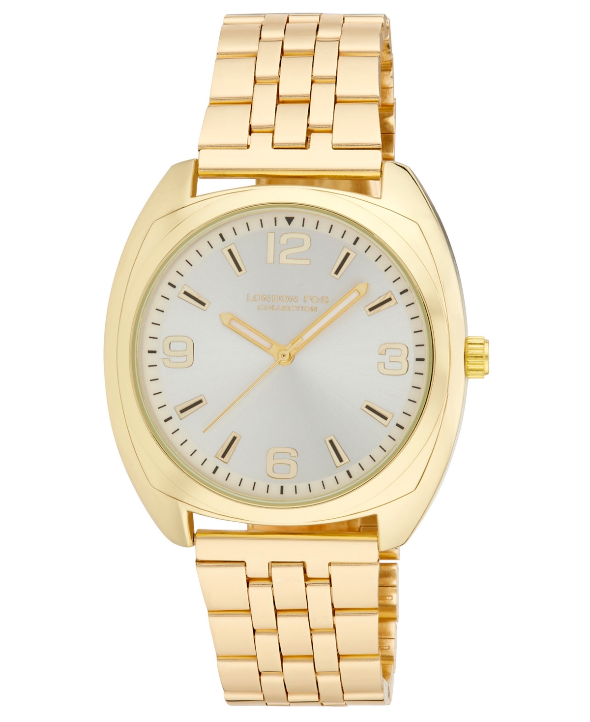 Unisex Keltic Cushion Case Gold Link Alloy Watch, 38mm - Gold
