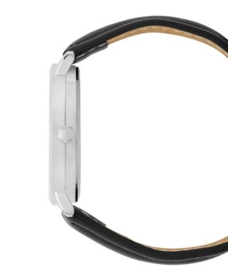 Unisex Whitehall Black Leather Watch, 40mm