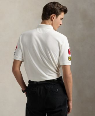 Men's Classic-Fit Mesh Graphic Polo Shirt