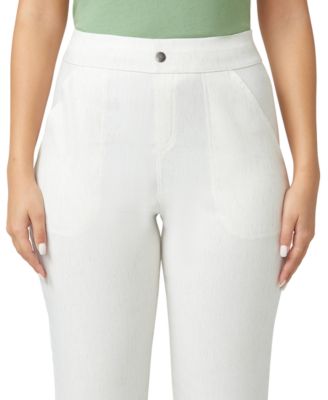 Women's High-Rise Straight-Leg Pull-On Pants