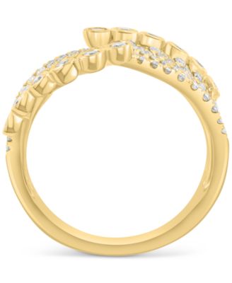 EFFY&reg; Diamond Curved Multirow Statement Ring (3/4 ct. t.w.) in 14k Gold