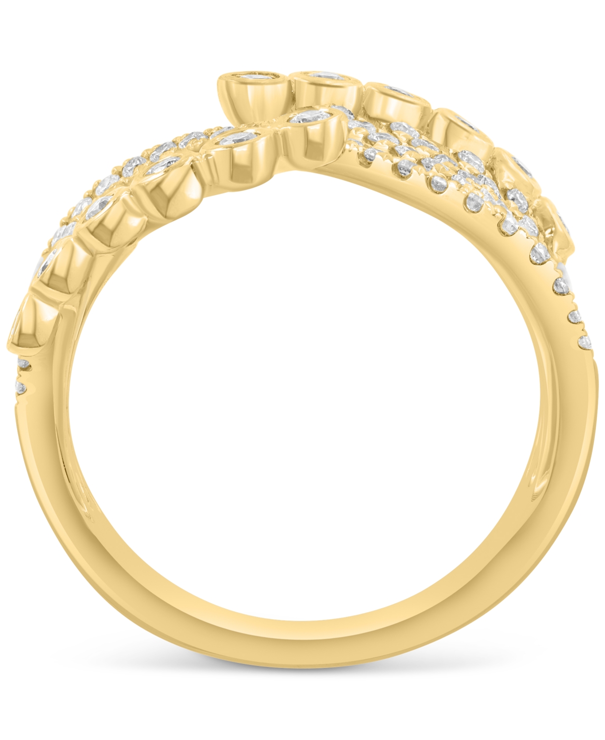 Effy Collection Effy Diamond Curved Multirow Statement Ring (3/4 Ct. T.w.) In 14k Gold
