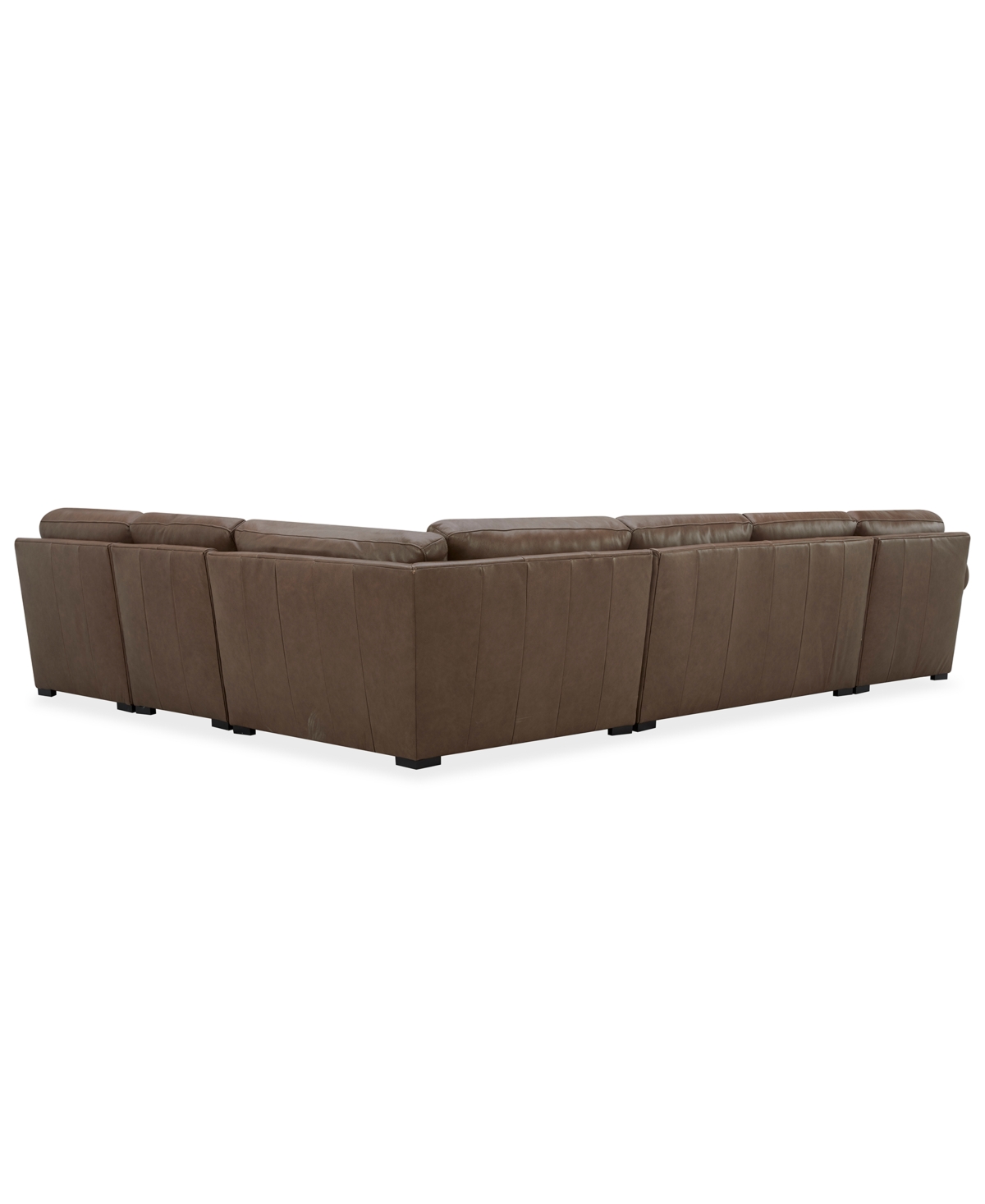 Macy's Radley Roll Arm 152" 5-pc. Leather Wedge Corner Chaise Sectional, Exclusively At