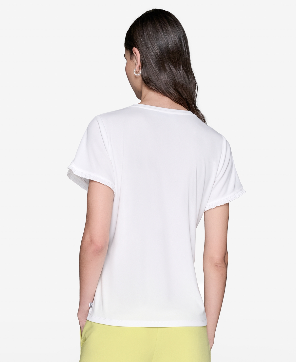 Karl Lagerfeld Women's Crewneck Tulip-sleeve Blouse