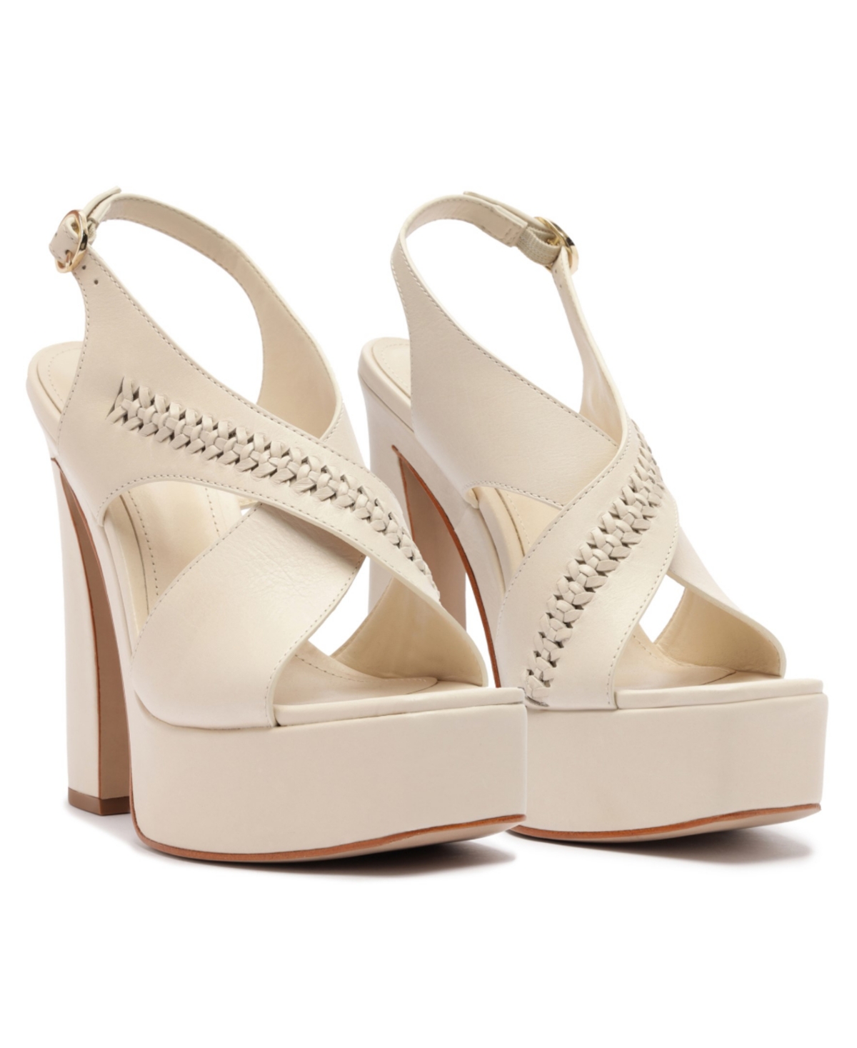 Shop Schutz Women's Blake Wedge Sandals In Beige