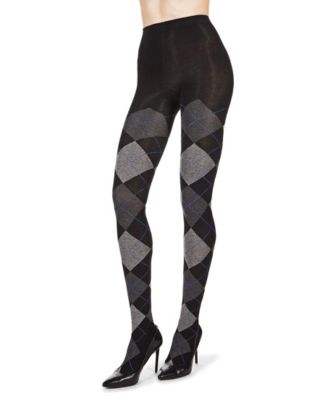 Women's Textured Argyle Patterned Sweater Tights