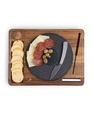 Turntable Acacia and Slate Cheese Board Set