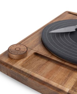 Turntable Acacia and Slate Cheese Board Set