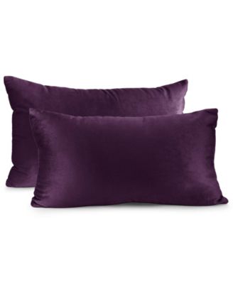 Elegant Velvet Removeable Cover 2-Pack Decorative Pillows, 12" x 20"