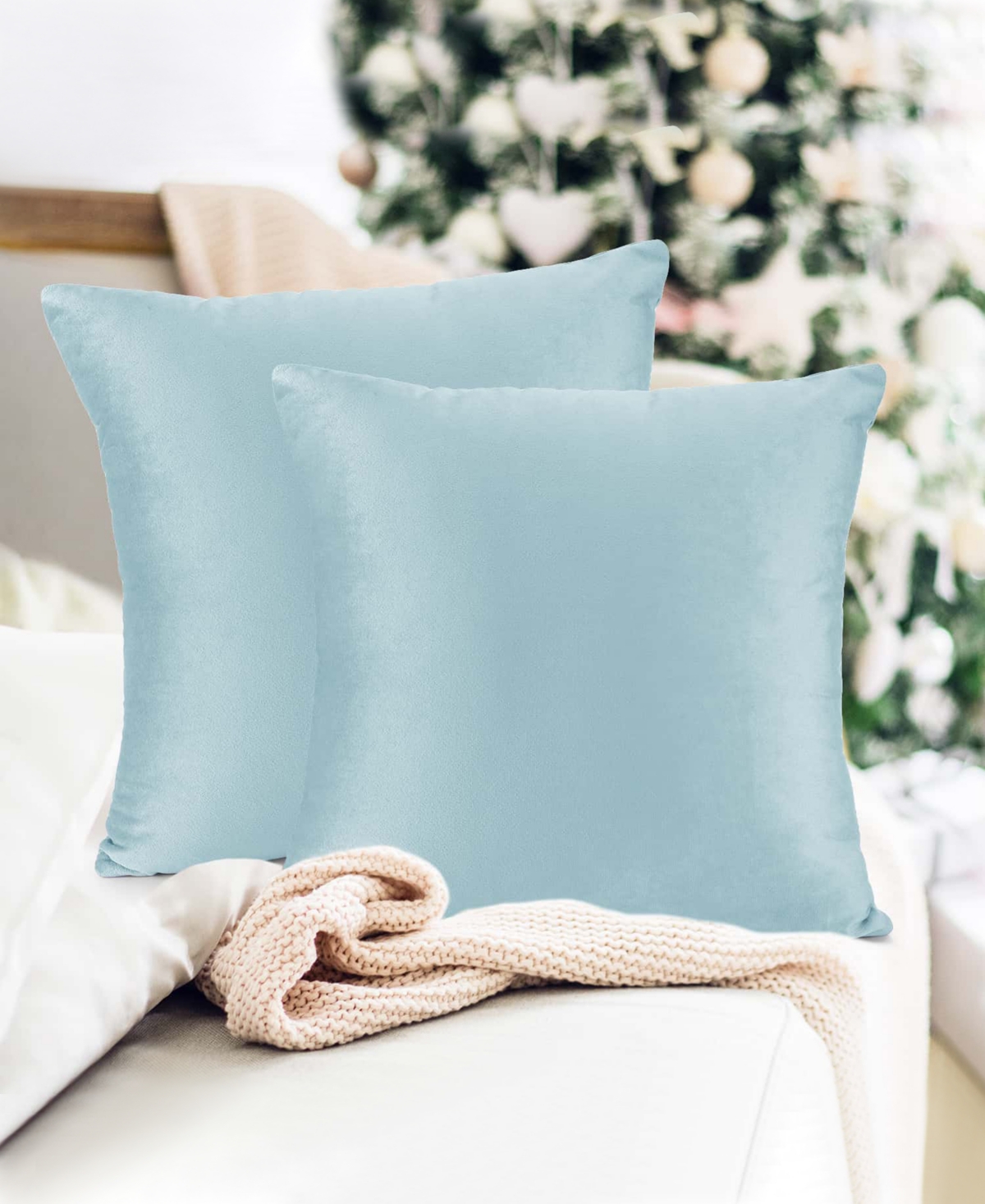 Nestl Elegant Velvet Removeable Cover 2-pack Decorative Pillows, 16" X 16"