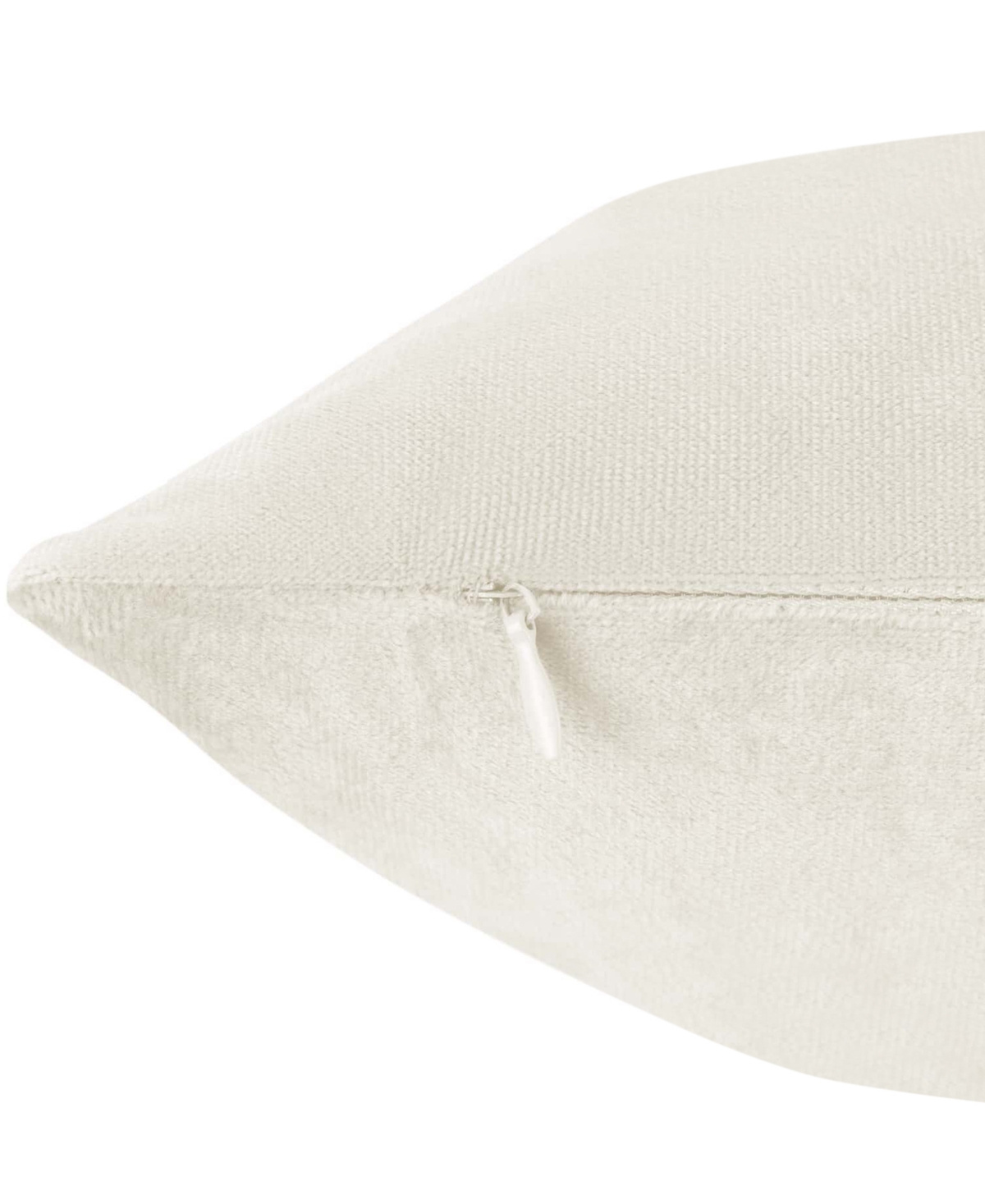 Nestl Elegant 2-pack Velvet Decorative Throw Pillows With Removeable Covers, 24" X 24" In Off White