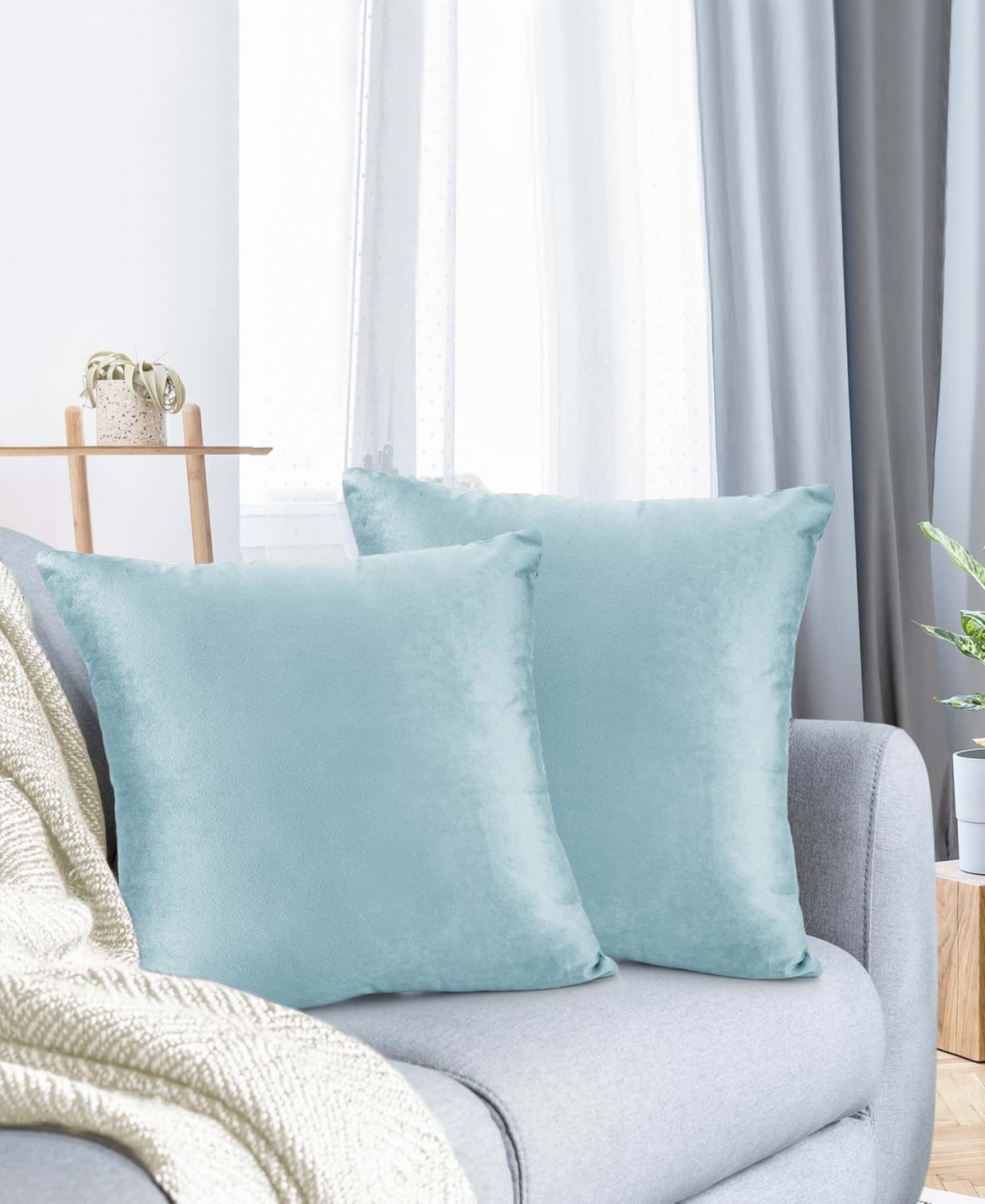 Nestl Elegant Velvet Removeable Cover 2-pack Decorative Pillows, 26" X 26"