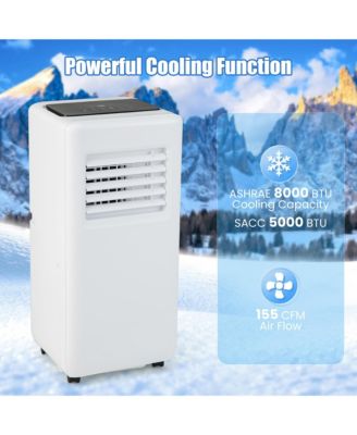 Portable Air Conditioner w/ Remote Control 3-in-1 Portable AC Unit w/ Fan & Dehumidifier