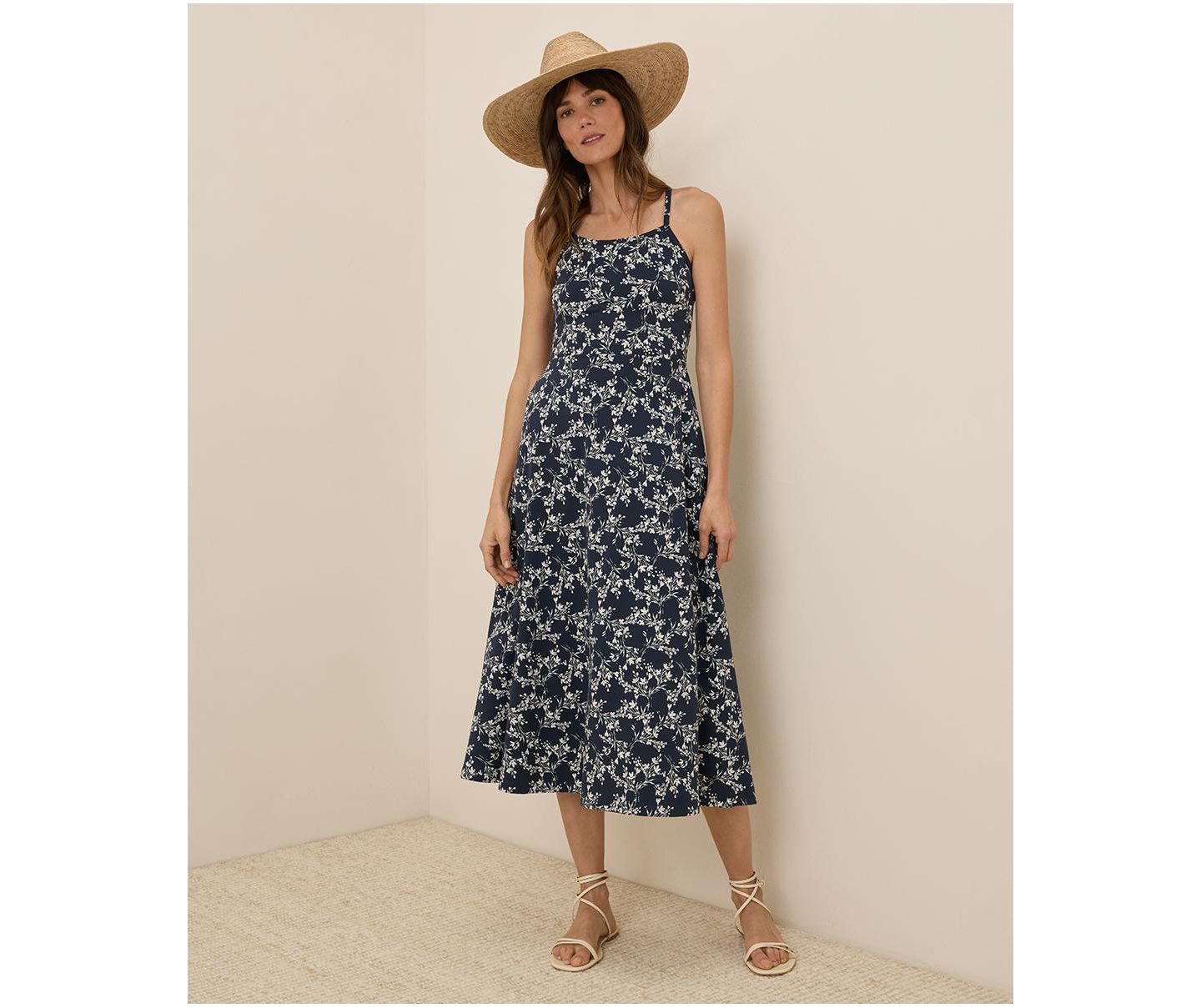 Женское платье Pact Fit & Flare Midi, цвет: Полуночный синий — фото 1