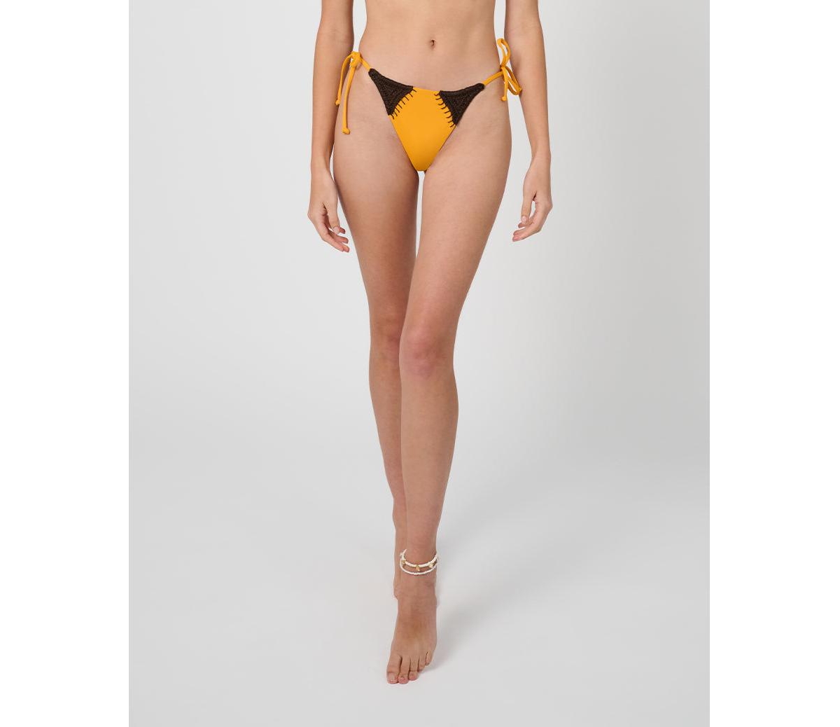 Women's Crochet Combo Tie Bottom - Mahogany/orng