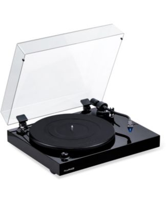 High Fidelity Vinyl Turntable Record Player with Ortofon 2M Blue, Speed Control, Record Weight, Cleaning Kit