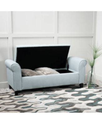 Tufted Storage Ottoman Bench with Button-Tufted, Soft-Close Hinges for Seating and Storage