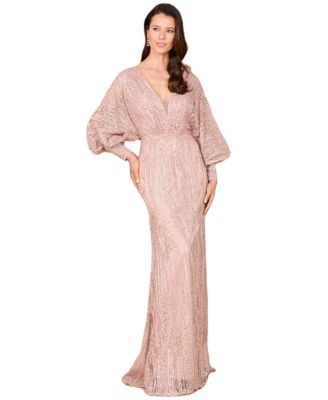 Women's Long Bishop Sleeve Lace Gown